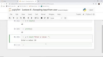 Python in 5 minutes | Lecture 4 | Accepting input from user