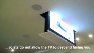 Drop Down Swivel Motorized Tv Lift Installation