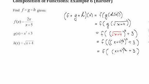 Composition of Functions - Example 6
