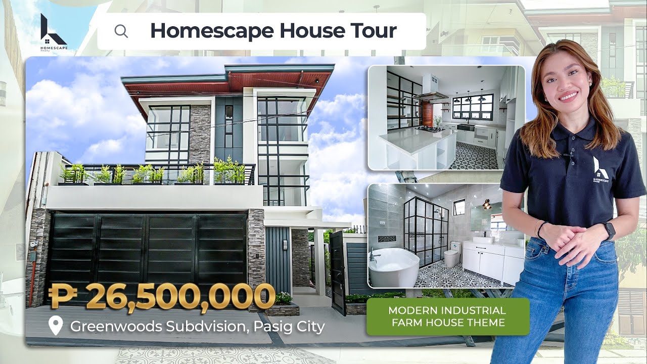 4K House Tour PG25 | Modern Farm House for sale in Greenwoods Exec. Village, Pasig City