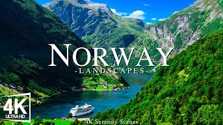 FLYING OVER NORWAY - Relaxing Music With Beautiful Natural Landscape - Videos 4K