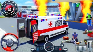 Ambulance Van Emergency Driving 2023 - 911 Helicopter Rescue Flight Simulator - Android GamePlay screenshot 4