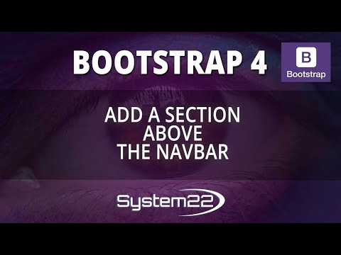 Bootstrap 4 Add A Section Above The Navbar ?