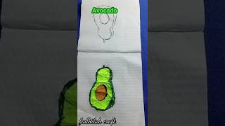 drawing a avocado on the tissue paper #avocado #shorts