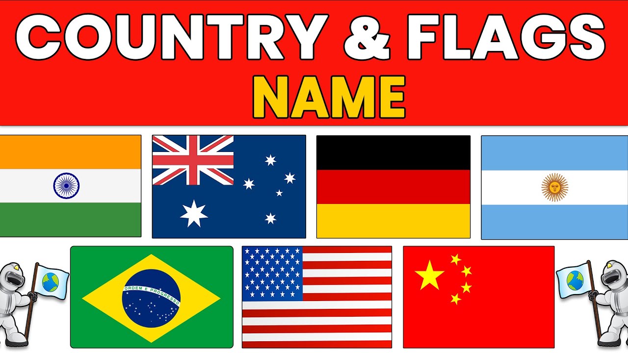 Countries and flags of the World🌎 || Countries Map & National Flags ...