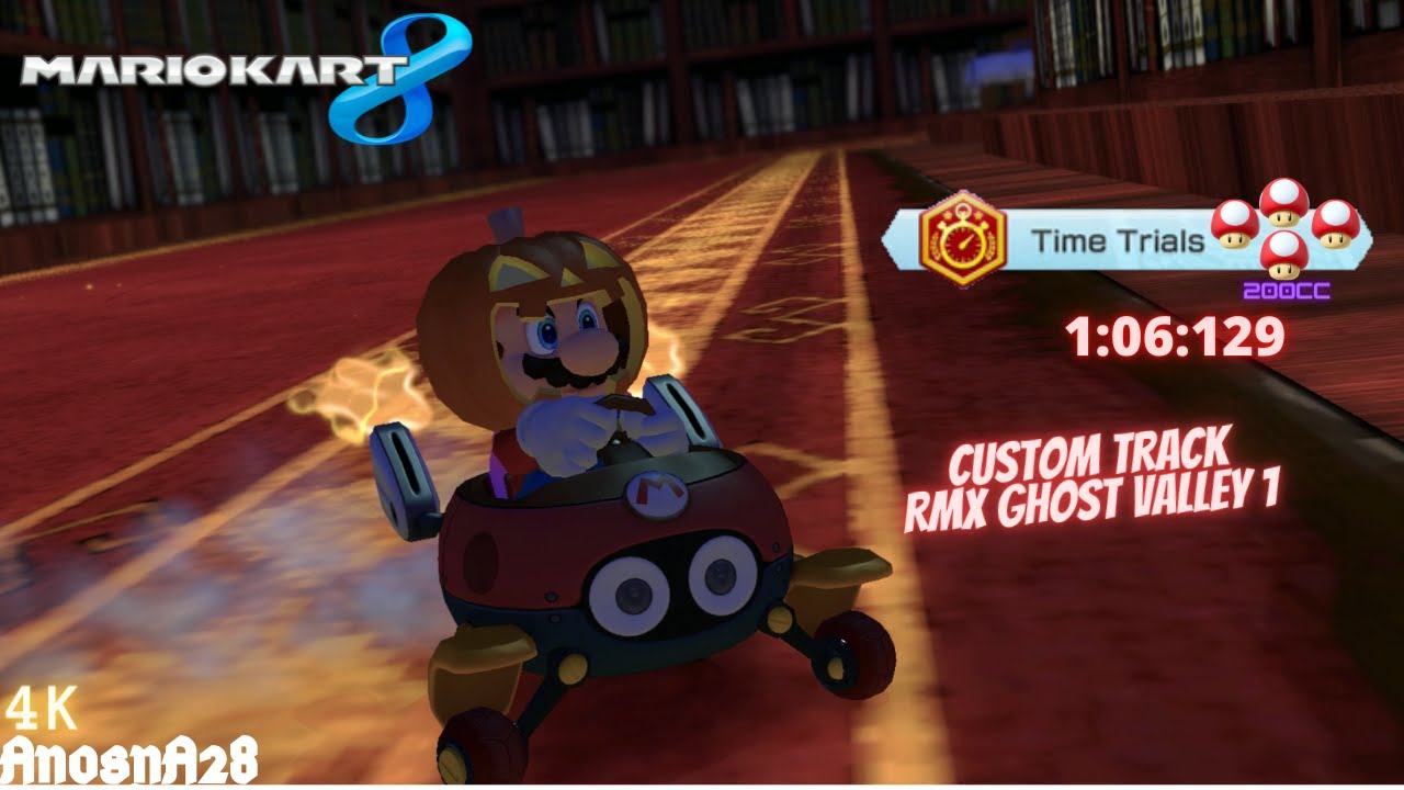 Mario kart 8: CT RMX Ghost Valley 1 Time Trial [Personal Best - 1:06: ...