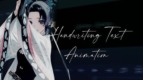 Handwriting Text Animation - Tutorial Alight Motion