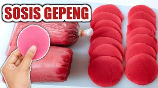 MUDAH DAN MURAH !! BEGINI CARA BUAT SOSIS GEPENG PERSIS BUATAN PABRIK | COCOK UNTUK ISIAN JAJANAN