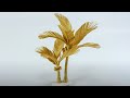 Make a coconut tree from bamboo sticks