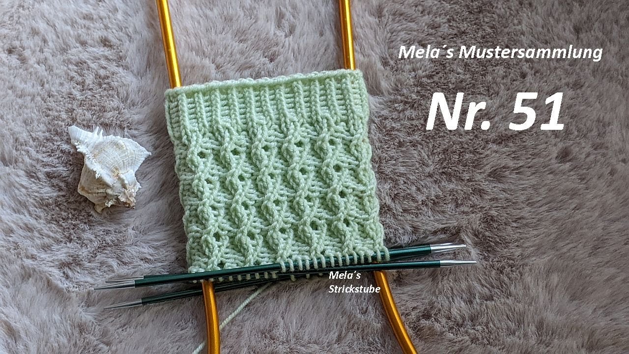 Sockenmuster Nr. 51 - Muster in Runden stricken / Lochmuster / Ajourmuster / knitting sock pattern