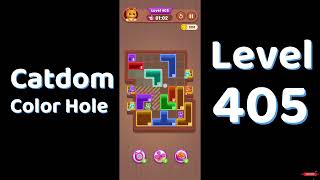 Catdom Level 405 walkthrough | Color Hole 🐱🕳️| Solutionguruji