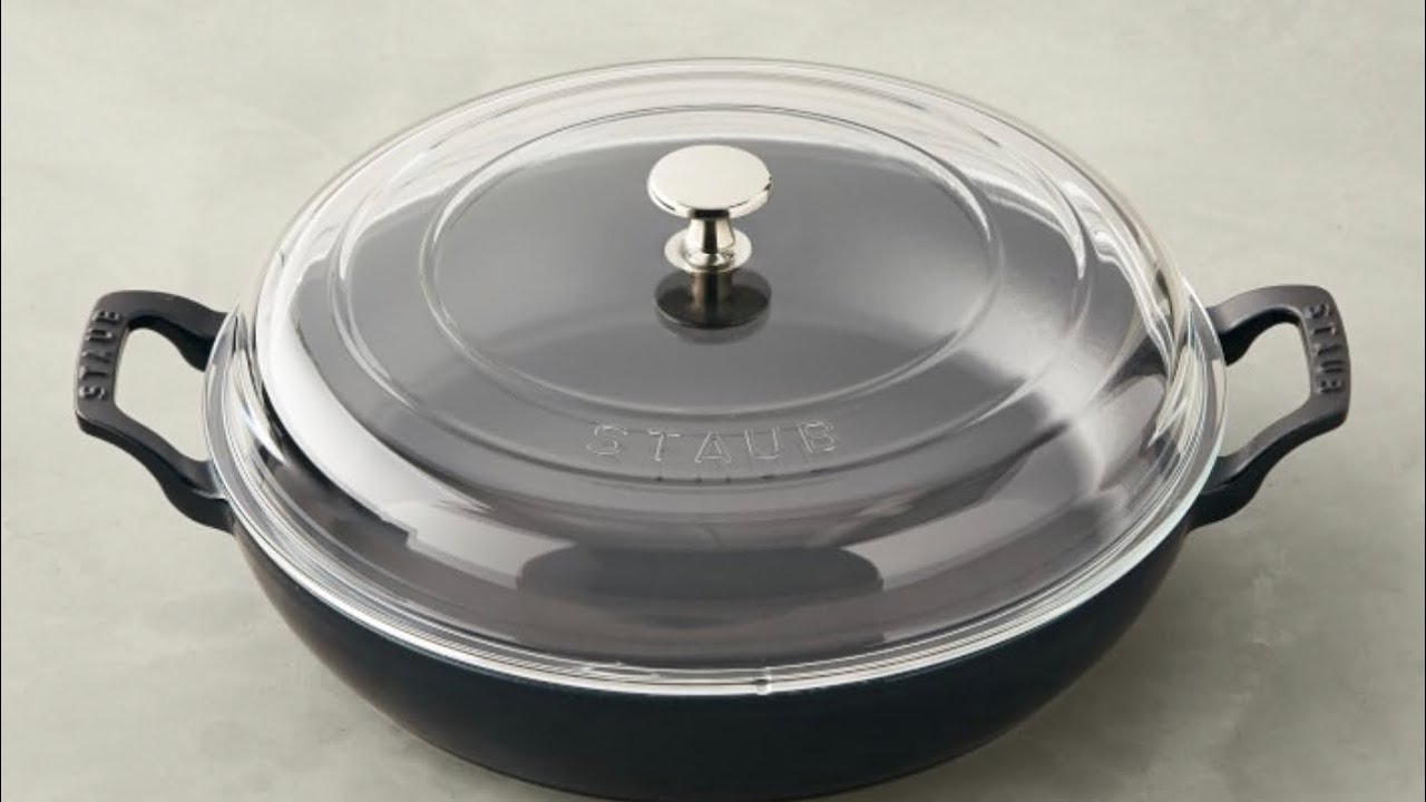 Staub Perfect Pan 4.5QT with Glass Lid, Cast Iron, 7 Colors