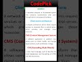 How to define Chatbot, client server Architecture, CMS and CSS ??