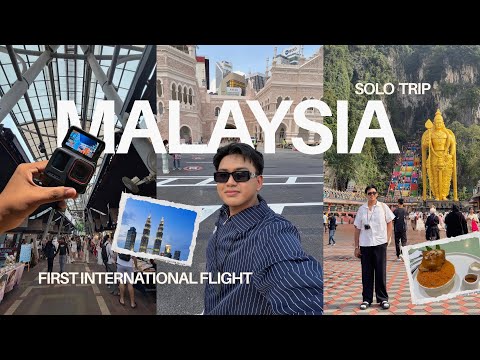 Solo Travel Vlog in MALAYSIA || first international flight, diy tour, kuala lumpur