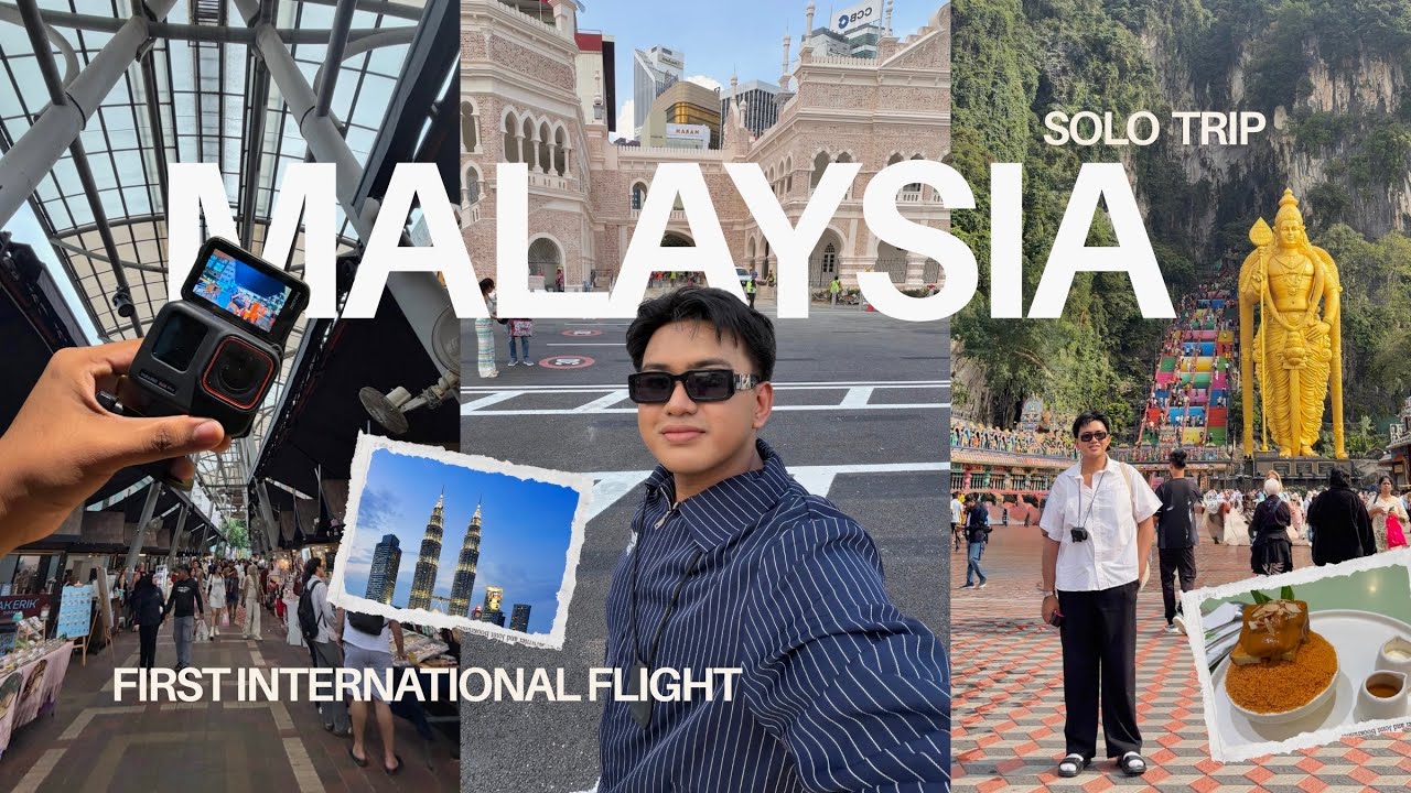 Solo Travel Vlog in MALAYSIA || first international flight, diy tour, kuala lumpur