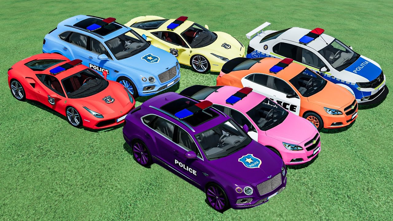 TRANSPORTING ALL COLORS CHEVY  , FERRATI , BENTLY ,DUSTER POLICE CARS  VEHICLES ! FS22