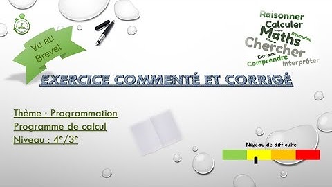 Exercice 37 algorithmique et programmation  - programme de calcul