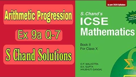 S chand solutions Ex9a Question 7 Arithmetic Progression