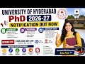 UNIVERSITY OF HYDERABAD PhD Notification 2026-27 | Eligibility, Vacancies, Entrance Test &amp; NET/JRF 