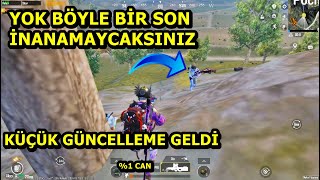 120 FPS KÜÇÜK GÜNCELLEME GELDİ ! YOK BÖYLE BİR SON İNANAMAYACAKSINIZ ONE MAN SQUAD PUBG MOBİLE