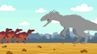 Indominus rex vs utahraptor animation