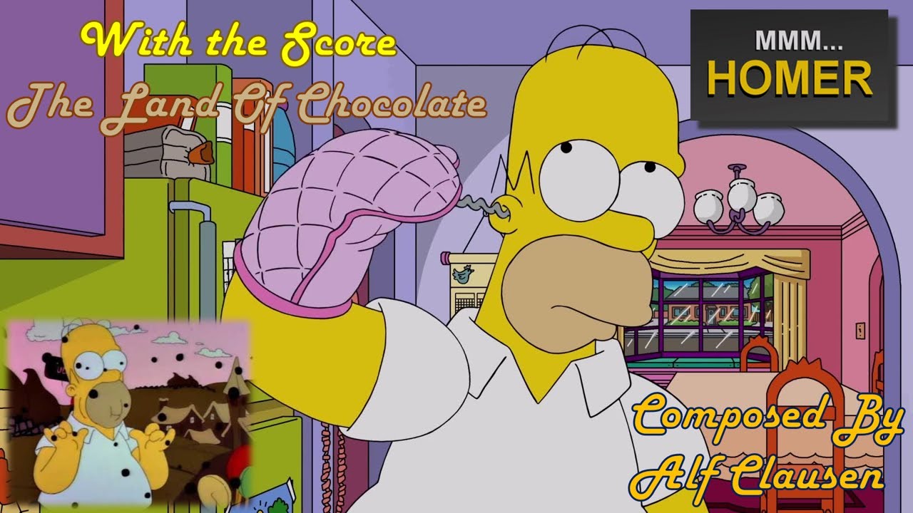 The Simpsons Homer Eats Himself · with the score The Land Of