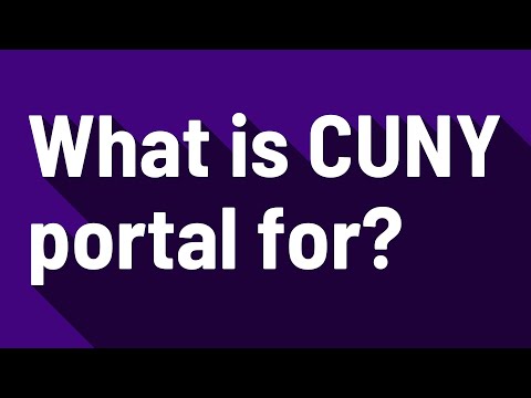 What is CUNY portal for?