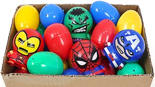 Marvel Avengers Hulk, Spider-Man, Iron Man surprise eggs transform! | DuDuPopTOY