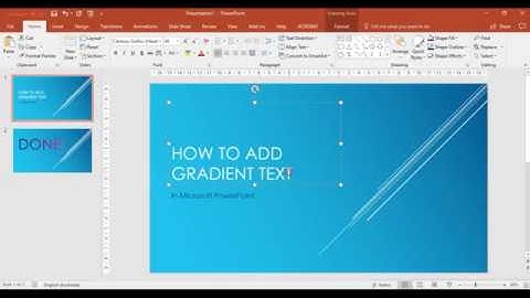 How to Create Gradient Text in Microsoft Powerpoint