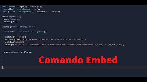 Tutorial #2 Comando Con Embed