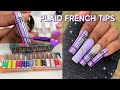 Plaid French Nails | Testing Beetles Gell Polish & Liners | Beginner Nail Art