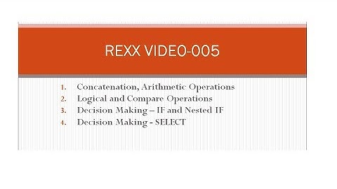 REXX Programming | 05 | Arithmetic and Logical Operations