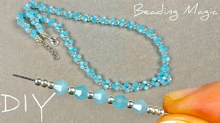 Crystal Beads Jewelry Making: Beaded Necklace Tutorial | Beading Tutorials