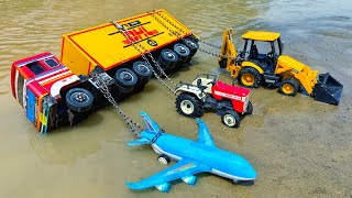 Download lagu New Cartoon Video | BharatBenz Dumper Truck Muddy Accident Pulling Out Plane Swaraj Tractor Jcb 3dx?