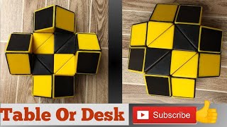 Famous Smiggle snake puzzle or Rubik's twist 24 pieces or Snake Cube - 3D Table or Desk Profile