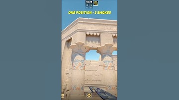 Unreal 3 Smokes From One Position Anubis #shorts #cs2