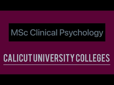 MSc Clinical Psychology - Calicut University Colleges