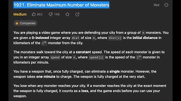 1921. Eliminate Maximum Number of Monsters || LeetCode || LeetCode Daily || DSA