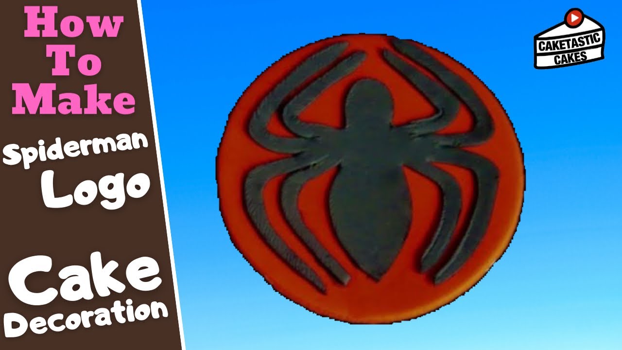 SPIDERMAN LOGO Cake Decorating Tutorial - How to Make SUPERHERO Cake  Decorations by Caketastic Cakes - YouTube