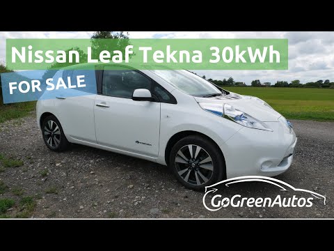 SOLD: Nissan Leaf Tekna 30kWh in metallic white & with the upgraded 6.6kW AC charger