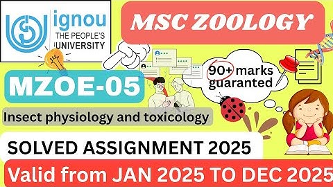 📣 MZOE-005✓INSECT PHYSIOLOGY AND TOXICOLOGY🔥SOLVED ASSIGNMENT 2025🔥MSC ZOOLOGY IGNOU ||#ignou#MSCZOO