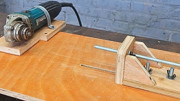 Little known angle grinder idea / Woodworking tool homemade lathe