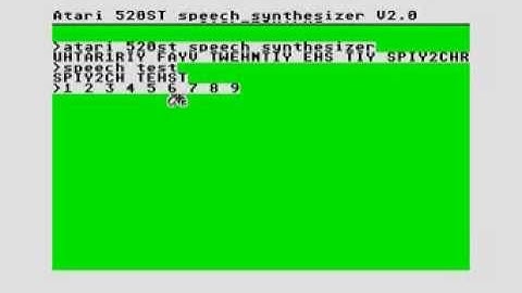 atari 520ST speech synthesizer v2.0 for Atari ST