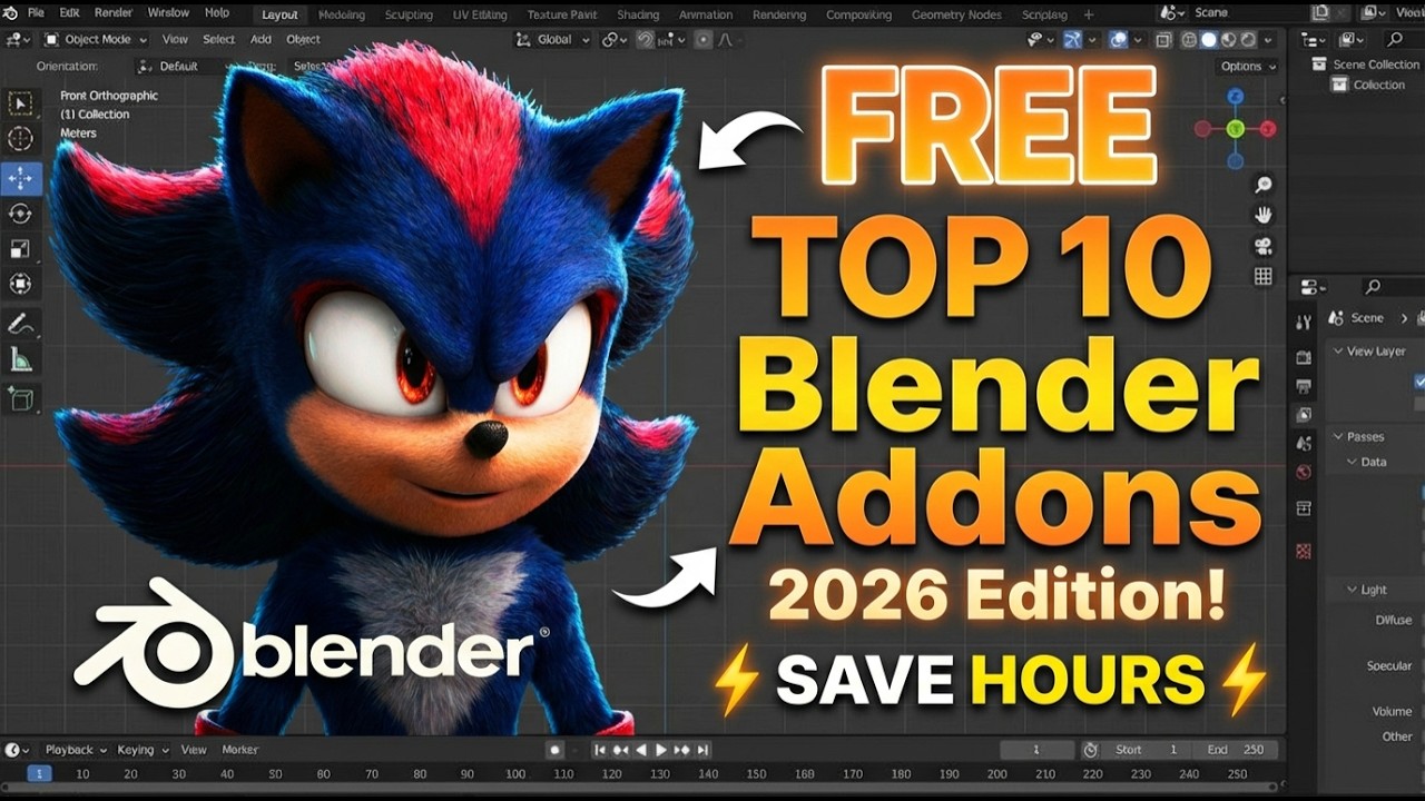 10 FREE Blender Addons You NEED in 2026 (Game Changers!)