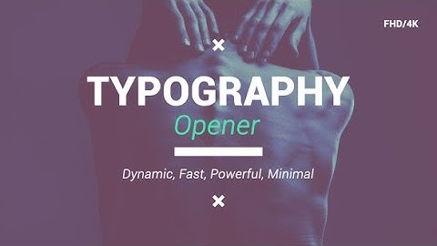 Typography Opener | After Effects Template | Video Displays