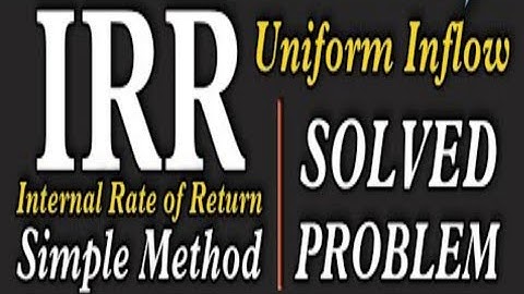 Internal Rate of Return (IRR) - Investment Decision - Financial Management ~ B.COM / CMA / CA