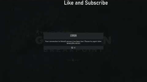Tom Clancys Ghost Recon Breakpoint Error Message Whalers-00301 Game Crashing Fix