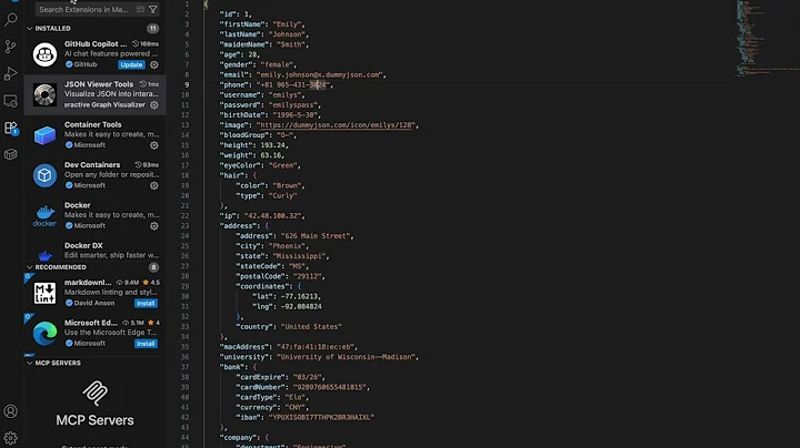 Visualize JSON as Graphs in VS Code
