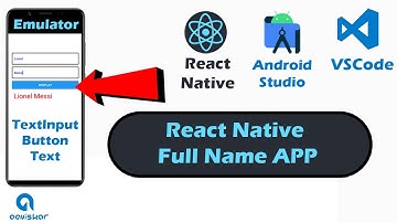 React Native Full Name App | Textinput onchange example | TextInput + Button + Text