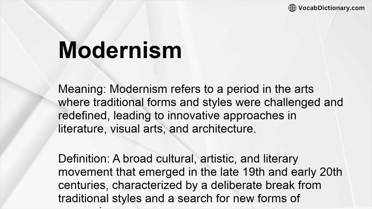 Modernism Meaning